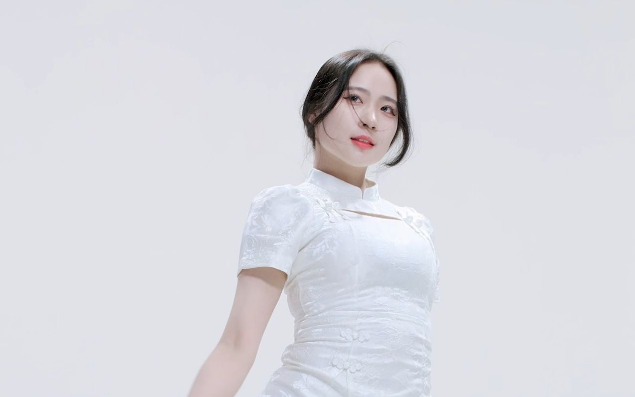 Zheng Ren, bing bing, white cheongsam