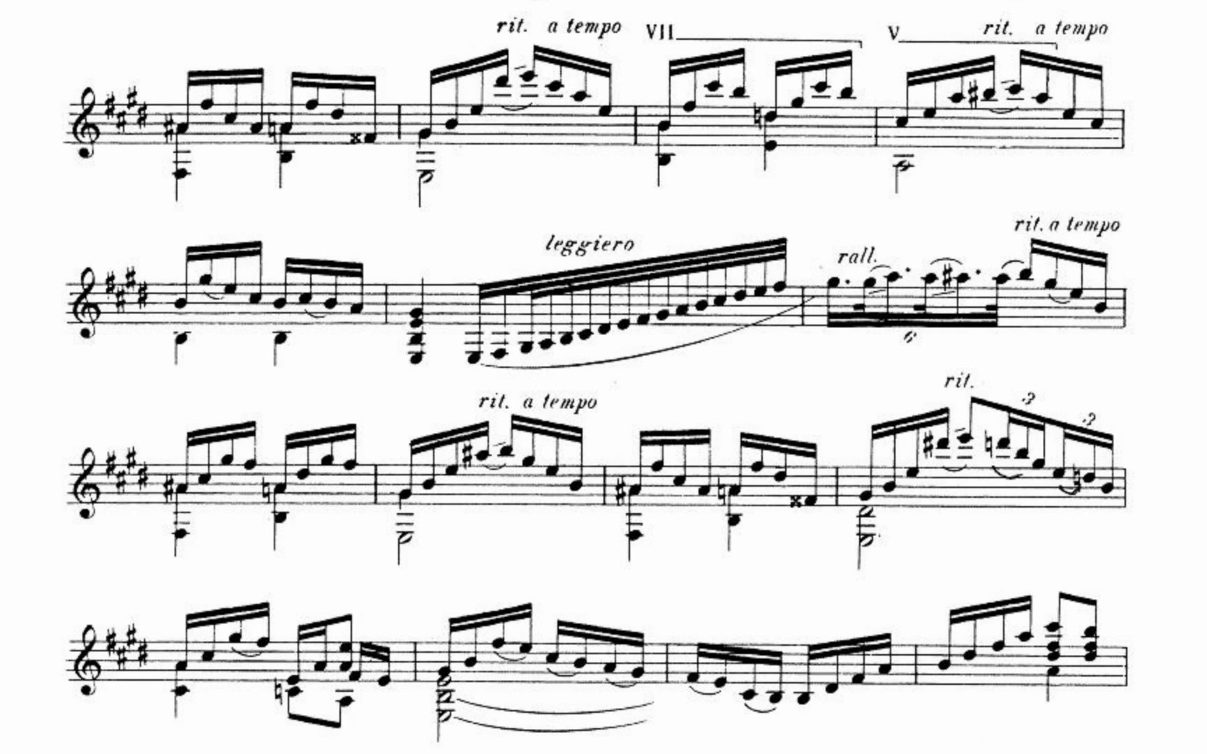 维拉罗伯斯练习曲1号（古典吉他）吉他谱(PDF谱,古典吉他,独奏)_练习曲
