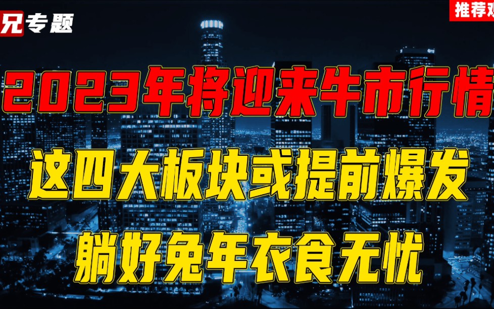 2023年将迎来牛市行情,这四大板块或提前爆发,躺好兔年衣食无忧哔哩哔哩bilibili