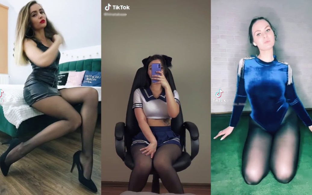 TikTok Stockings Pantyhose Girl Compilation