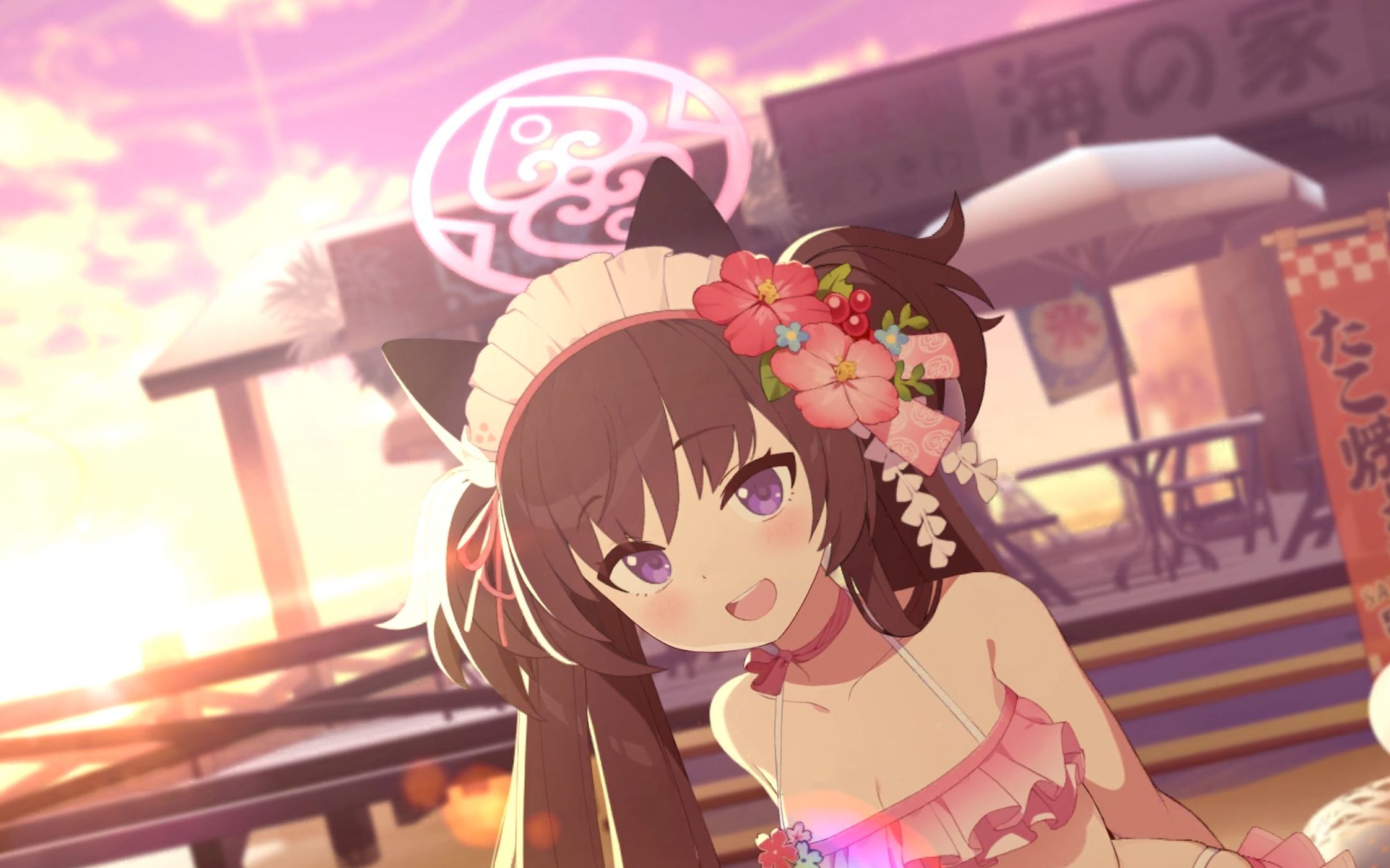 【碧蓝档案】[回忆大厅] 河和静子 泳装 Live2D 动态壁纸 (4K&60FPS)