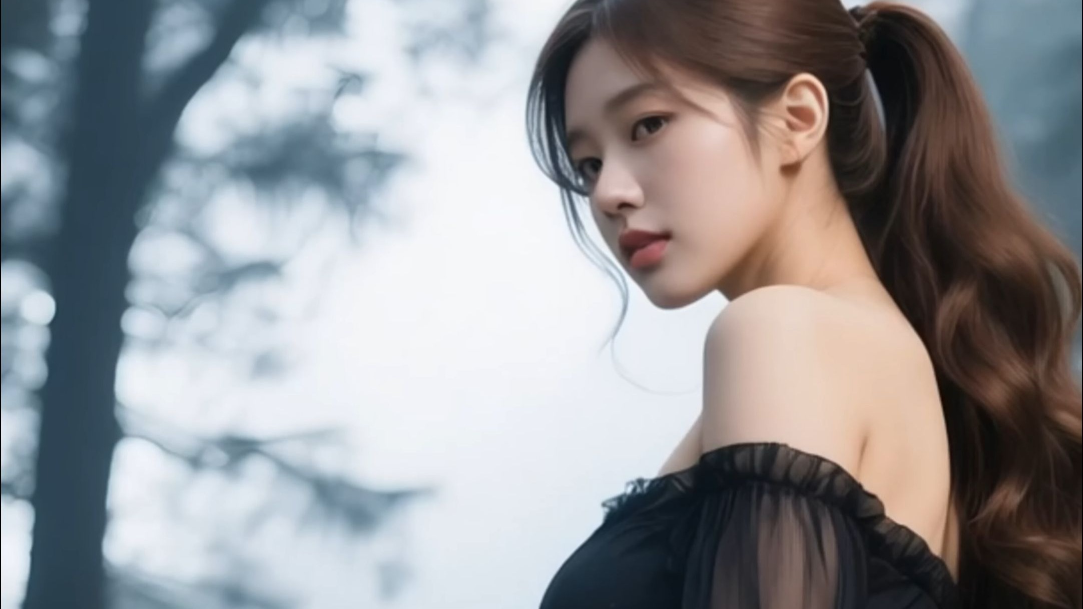 她的背影是自然最动听的音符