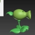 3dmax植物大战僵尸豌豆射手建模  植物模型制作 动漫游戏模型