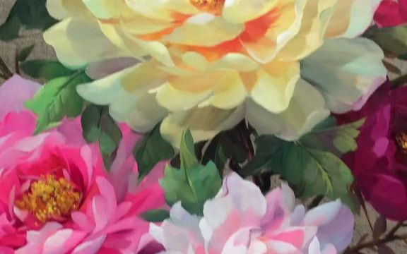 【油画】油画牡丹许碧欣出品_哔哩哔哩_bilibili
