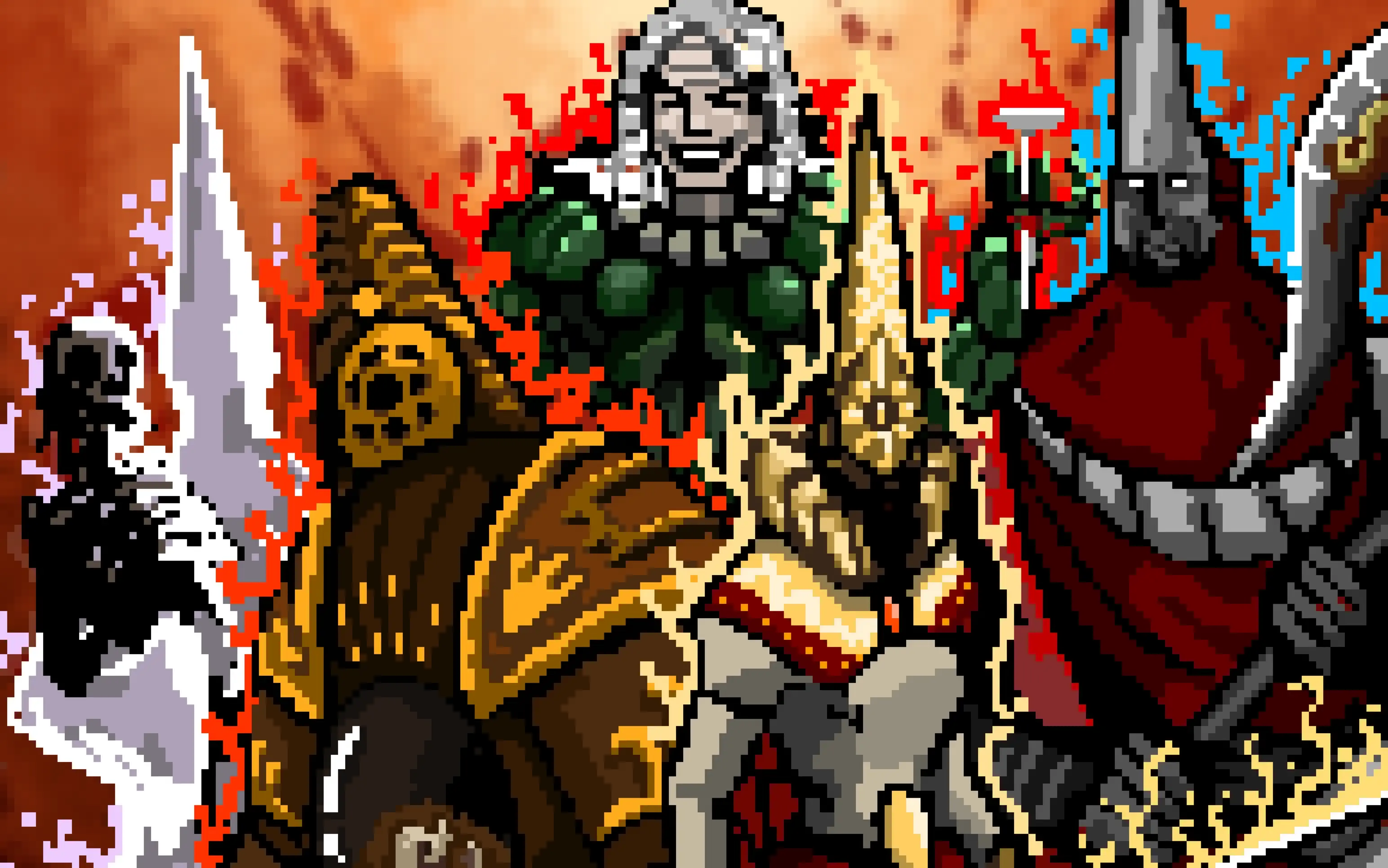 罪人们，出来亵渎神明