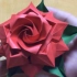 【折纸教程】。一款简单的组合折纸玫瑰...