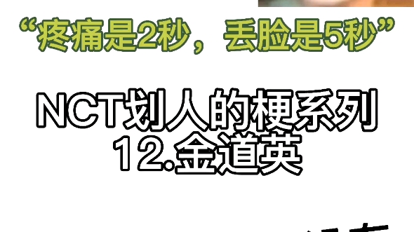 NCT划人的梗系列12.金道英“魅力没有，钱倒有点”