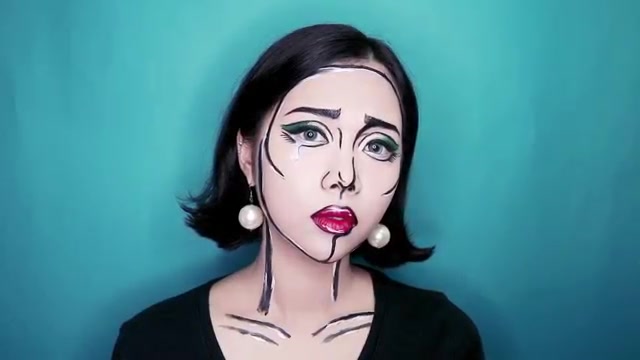 【dojini】美国漫画仿妆 pop artcomic book makeup