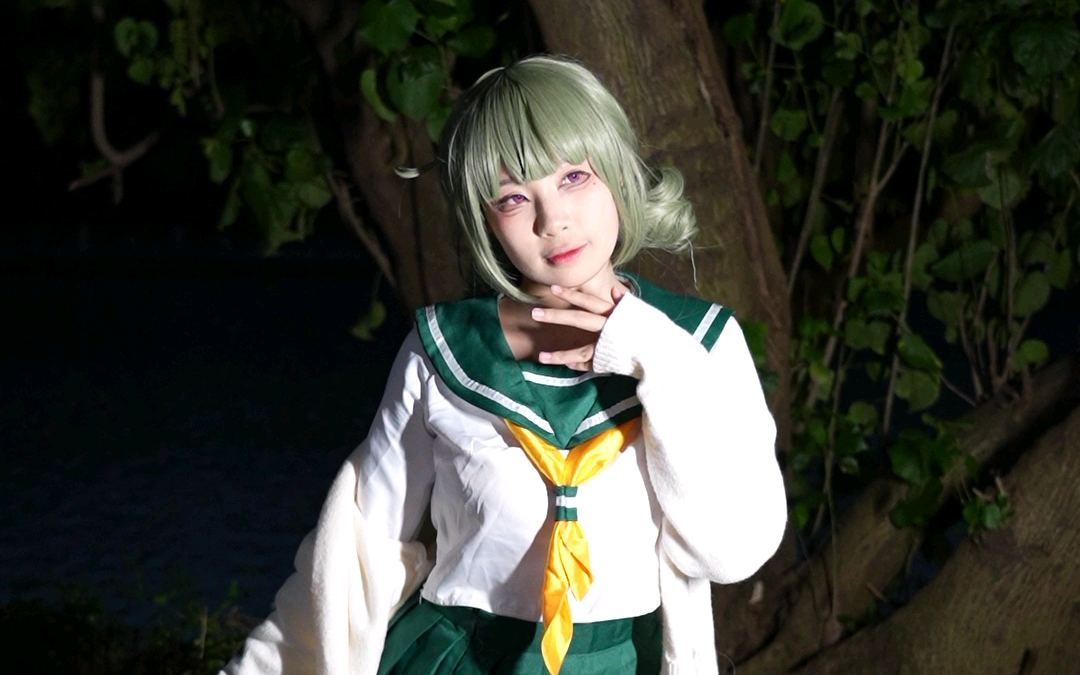 [Aryan River Kiki Dance cos] - longing to become a magical girl night scene, jk college style, looking forward to the three-star transformations