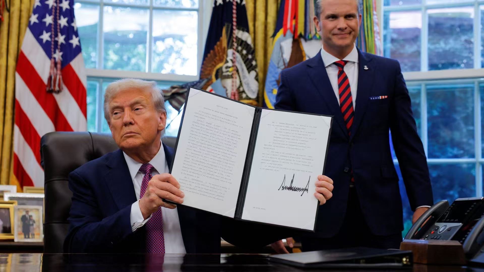 特朗普签署行政令将美国防部更名为“战争部”