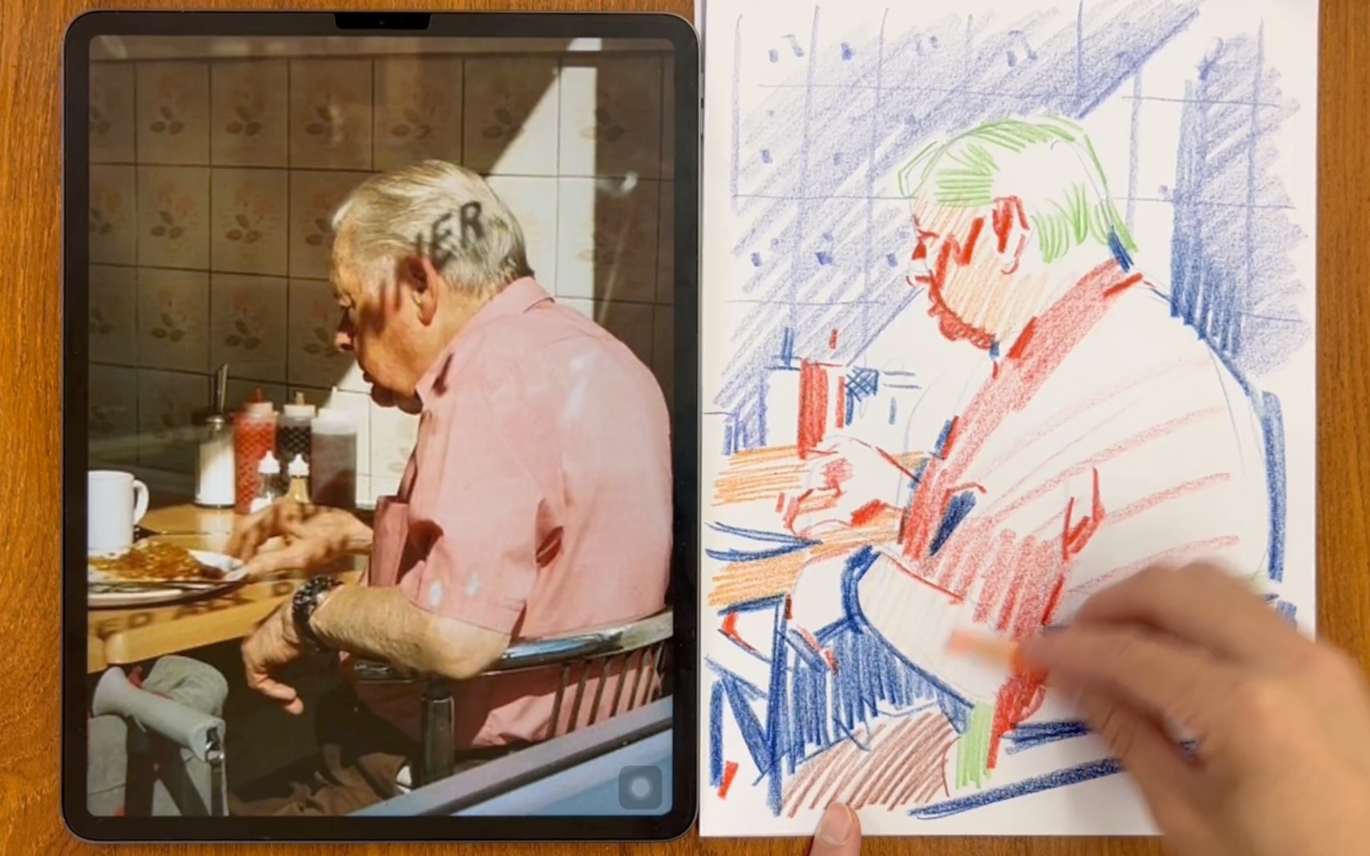 面积对比！彩铅创作中最出效果的秘诀！