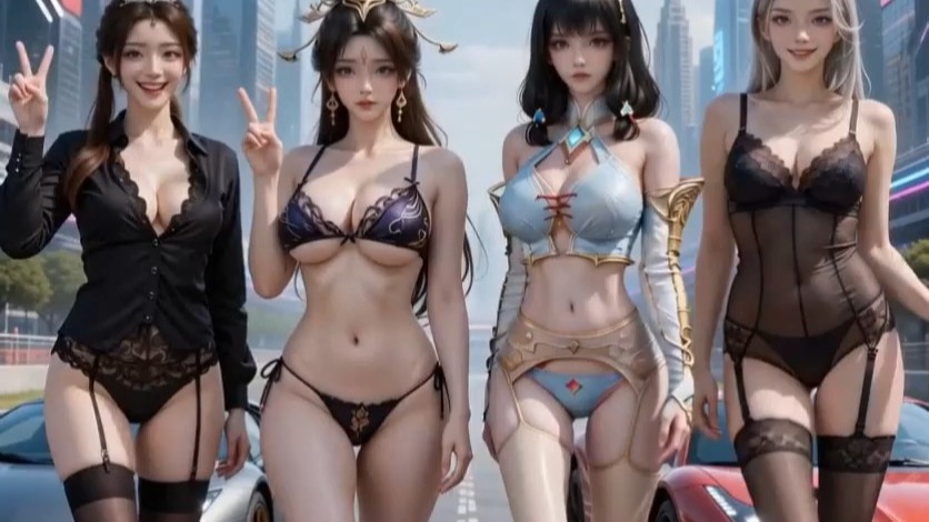 元瑶、云落、楚萱儿和鹤熙载具狂飙大赛