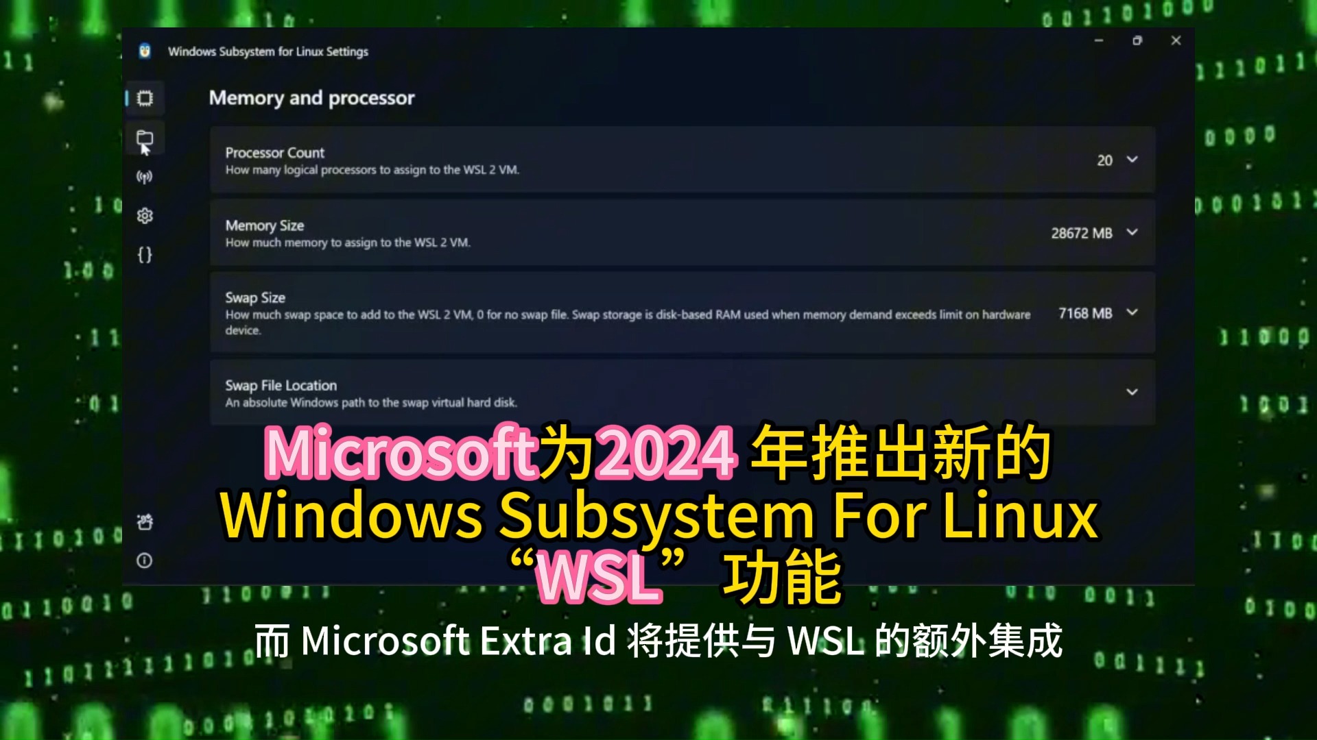 Microsoft为2024 年推出新的Windows Subsystem For Linux“WSL”功能 2024.5.31