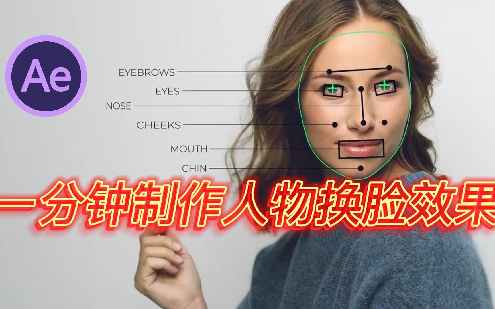 附插件下载链接！AE脸部特效/换脸插件Face tools使用教程