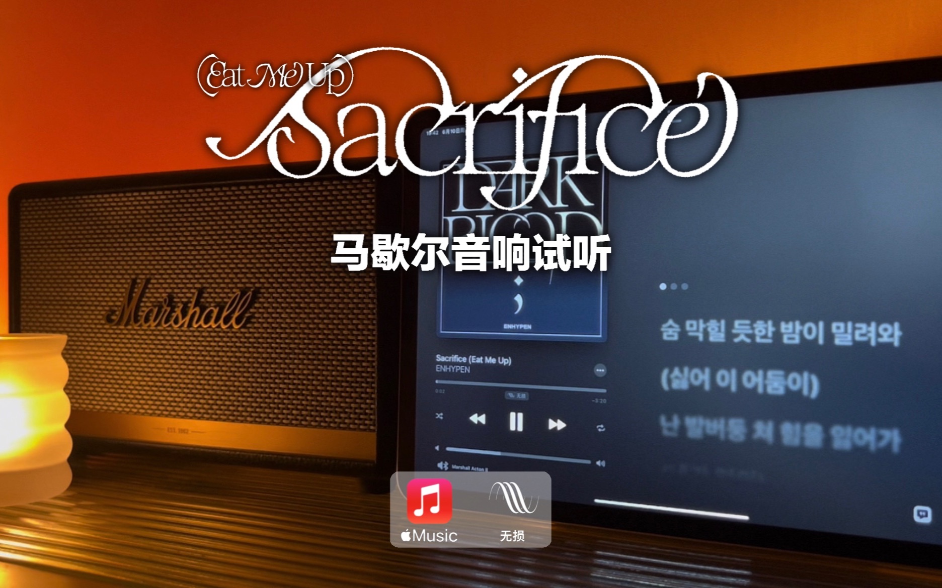 马歇尔音响试听|Sacrifice (Eat Me Up)  ENHYPEN哔哩哔哩bilibili