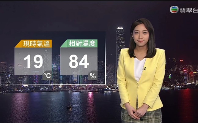 20220126wed翡翠台天气报告1927粤马琛沂