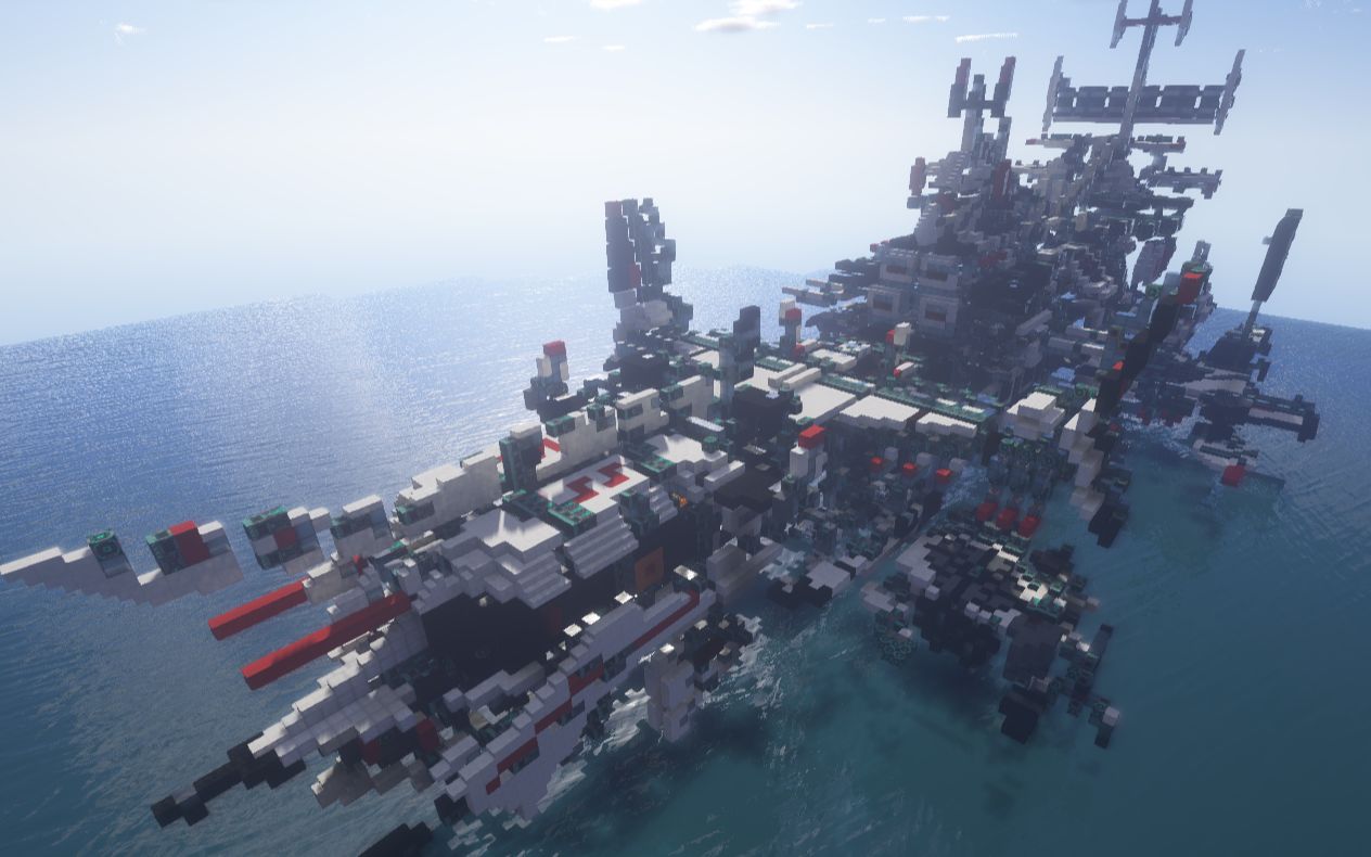 Minecraft 战舰 片段 补档 一艘海盗船的战斗场面 哔哩哔哩 つロ干杯 Bilibili