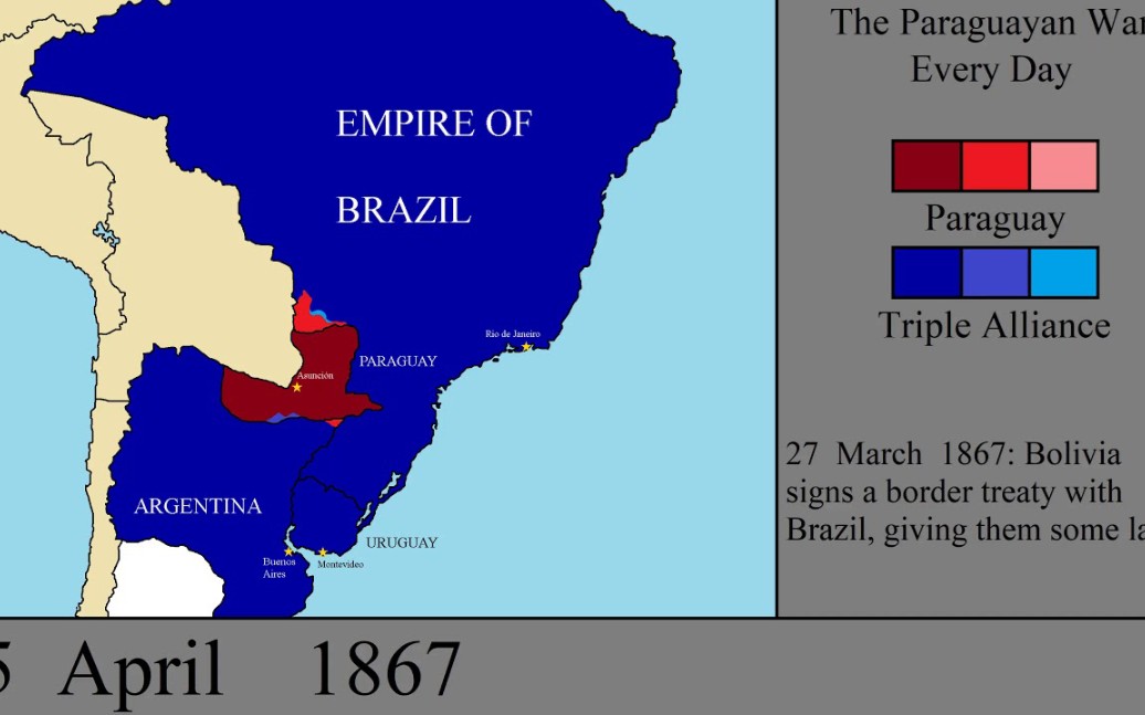 【历史地图】巴拉圭战争：每天