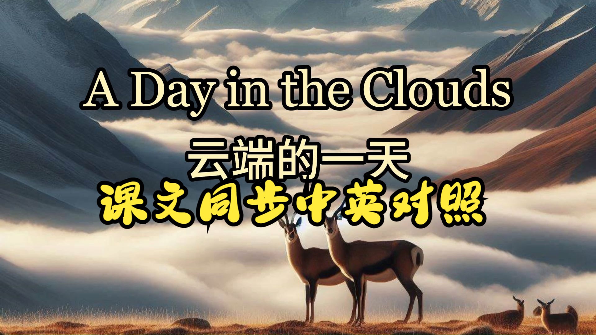 课文朗读系列‖必修二 Unit 2 A Day in the Clouds