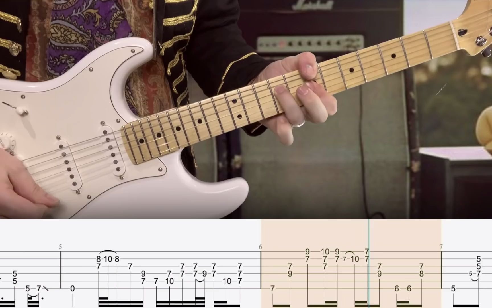 Little Wing Jimi Hendrix Cover _ Guitar Tab _ Lesson _ Tutorial_哔哩哔哩