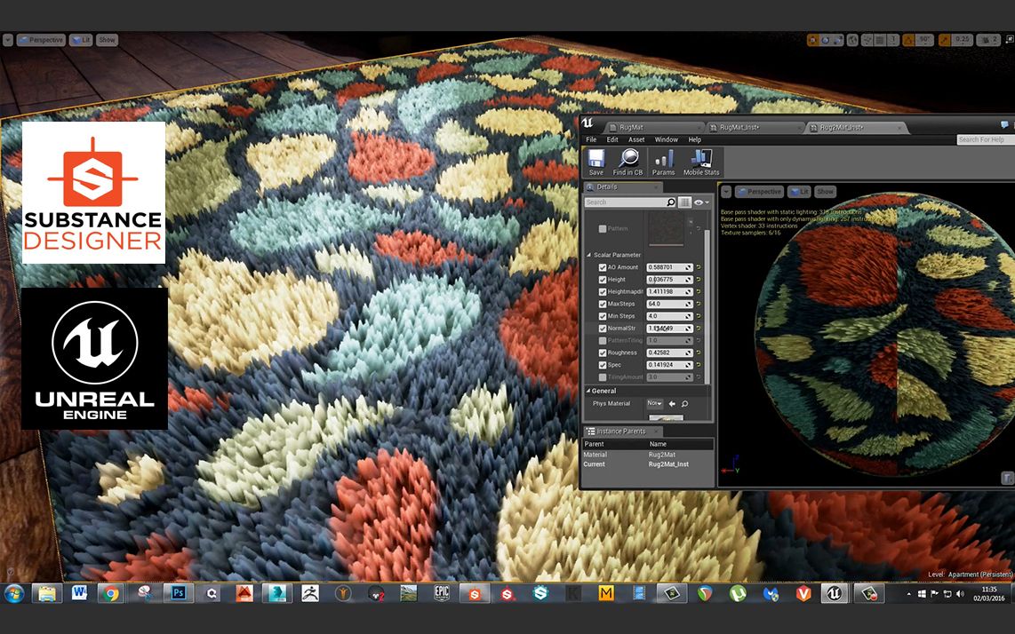 Substance Designer+UE4制作地毯（视差映射）_哔哩哔哩_bilibili