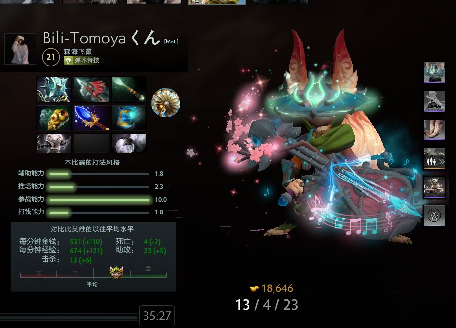 【7.36c】Dota2 高分辅助选手 4号位辅助 松鼠 森海飞侠 对线期第一视角