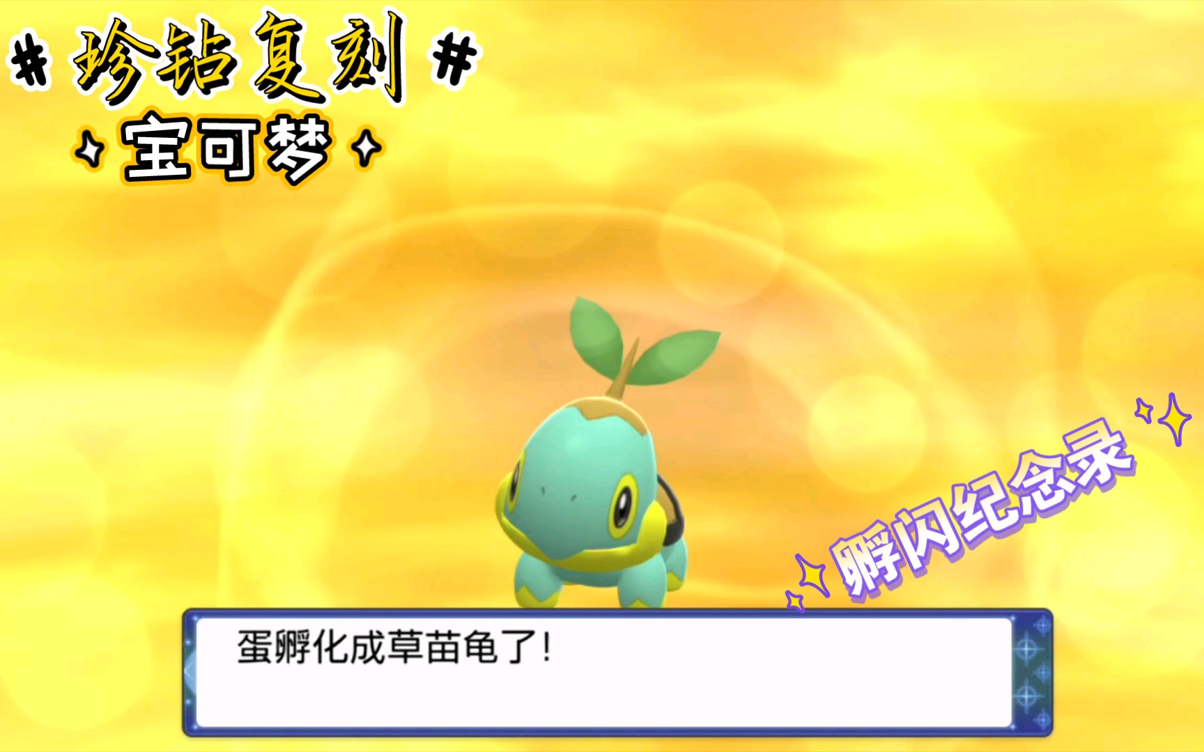 【珍钻复刻】蛋闪草苗龟o>