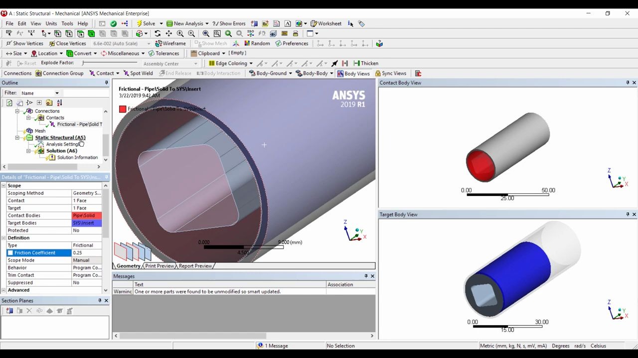 Press fit simulation in ANSYS Mechanical(过盈配合分析)