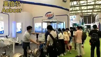 奥伯尔参展环博会，潜水搅拌机相关配件及整件介绍，现场人气爆棚