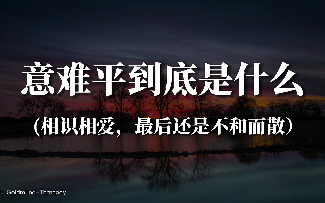 “你不会遇到第二个我，友情也罢，爱情也罢，失去什么都可以坦然接受。唯独失去你的时候，我差点没有缓过来”｜意难平到底是什么