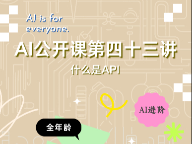 AI公开课第四十三讲：什么是API
