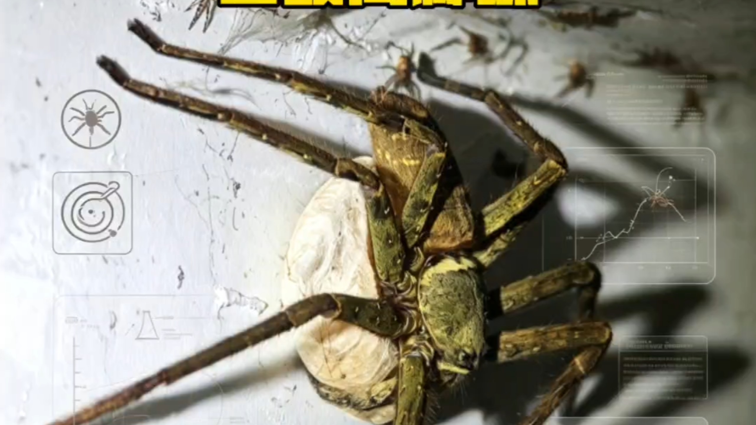 全程纪实！百只天然灭蟑蜘蛛大军， 根治家里蟑 螂！ 你家蟑螂是不是反复杀不完？快来试试生物除 蟑法 看到蜘蛛你会害怕吗？ 殊不知它是免费除蟑能手# 白额高脚蛛