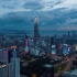 中国计划单列市——大连、青岛、宁波、厦门、深圳天际线。