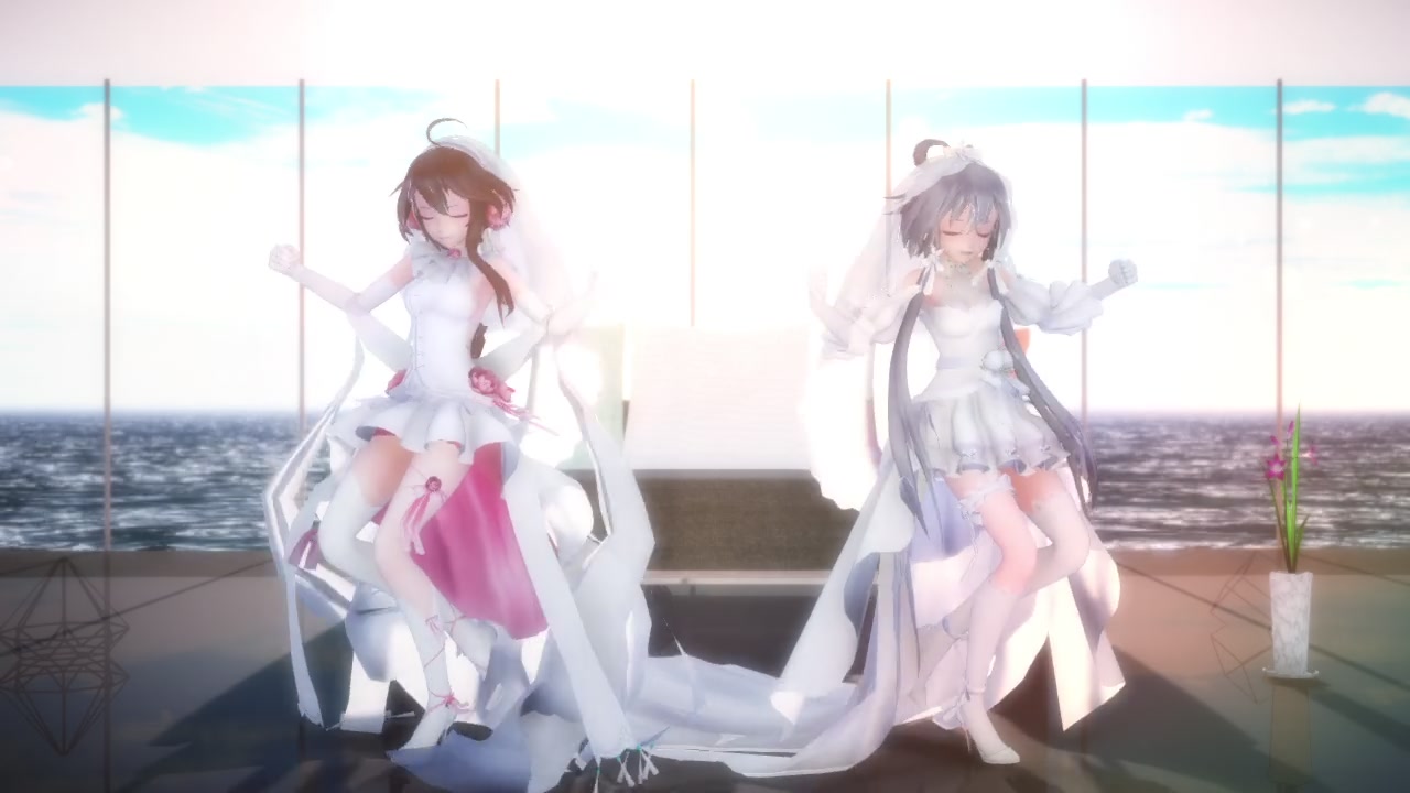 【洛天依乐正绫mmd】你们要的婚纱 [a]ddiction固定镜头