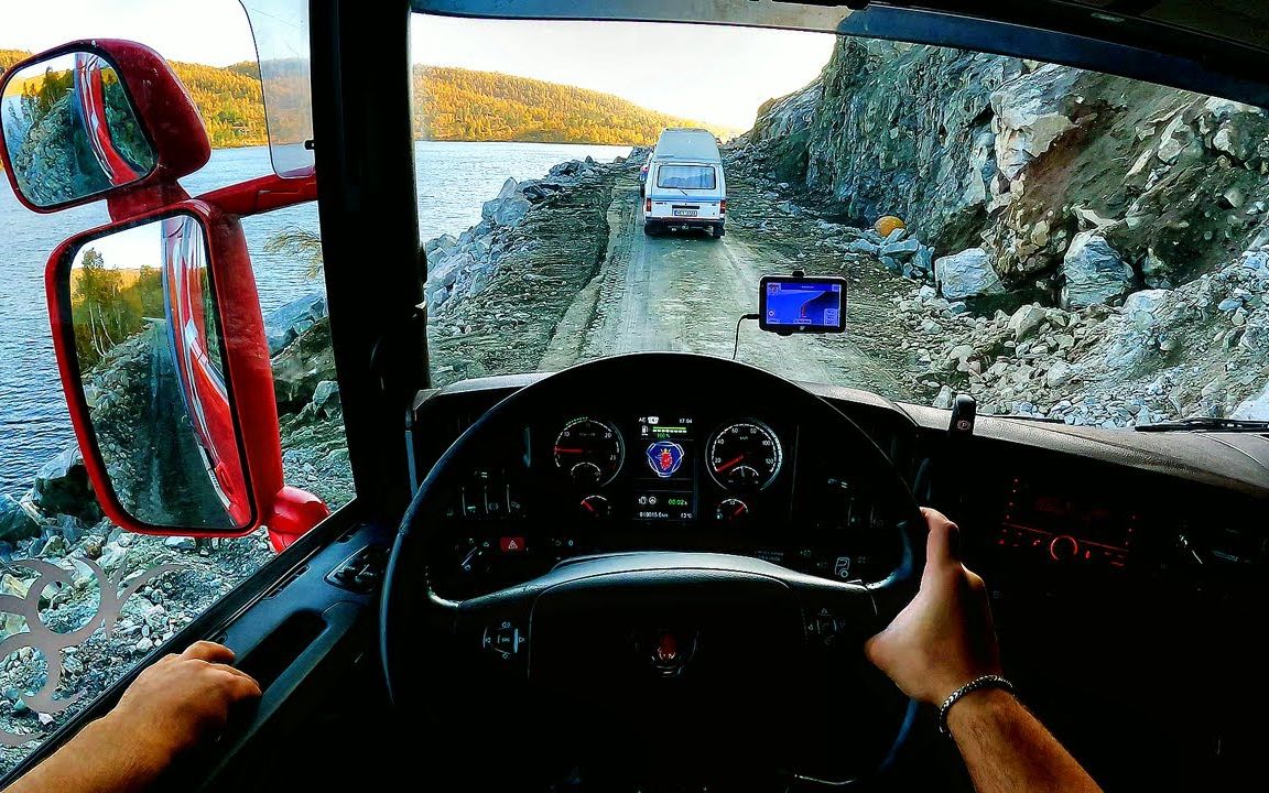 「第一人称」在狭窄的山路上行车 驾驶斯堪尼亚 | Driving Scania R440 POV #606