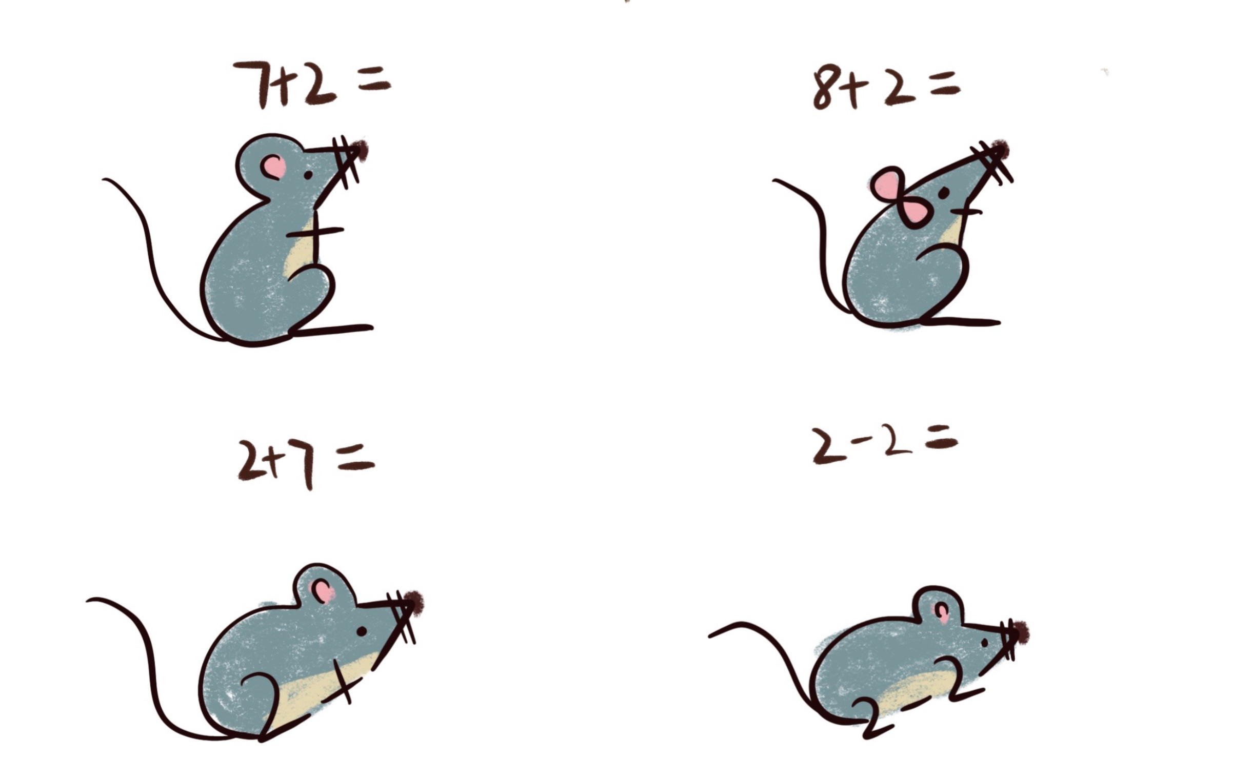 简单老鼠简笔画画法图片步骤（桂花简笔画大全） - 有点网 - 好手艺