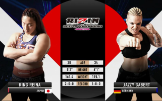 RIZIN:KING三浦伶奈 VS Jazzy Gabert哔哩哔哩 (゜゜)つロ 干杯~bilibili