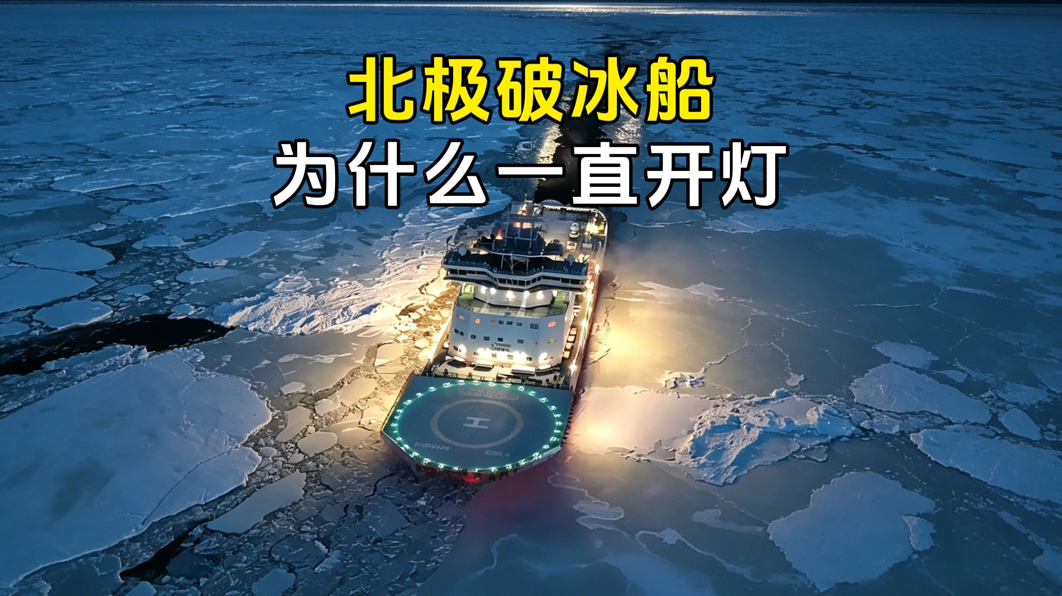 你知道北极破冰船为什么要一直开灯吗？