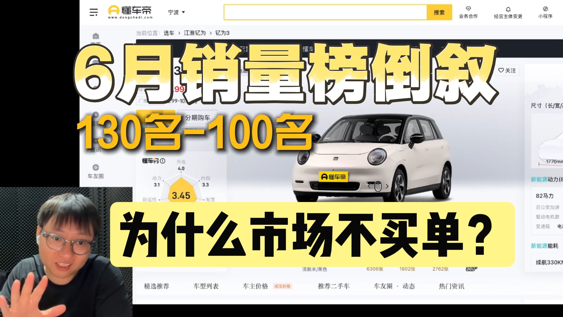 销售榜倒叙 2026年6月份哪些车卖不掉？