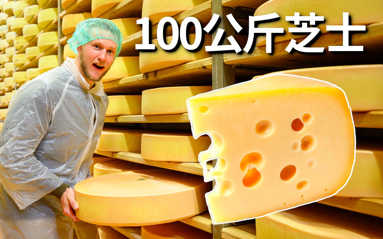 著名的阿尔卑斯山奶酪制作全过程！看看都能闻到香味，跟我一起去力量的天堂吧！
