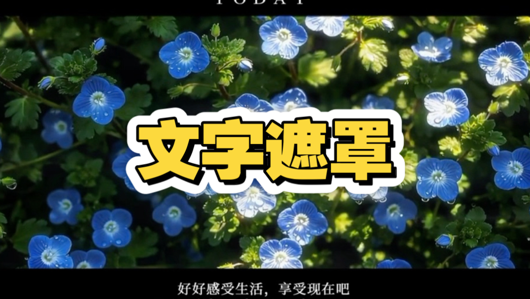 文字遮掉效果