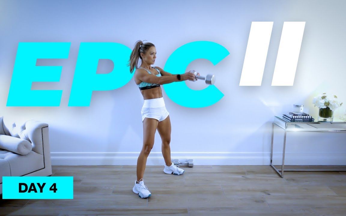 【Caroline Girvan】50分钟 Epic II 哑铃全身塑形燃脂训练_哔哩哔哩_bilibili