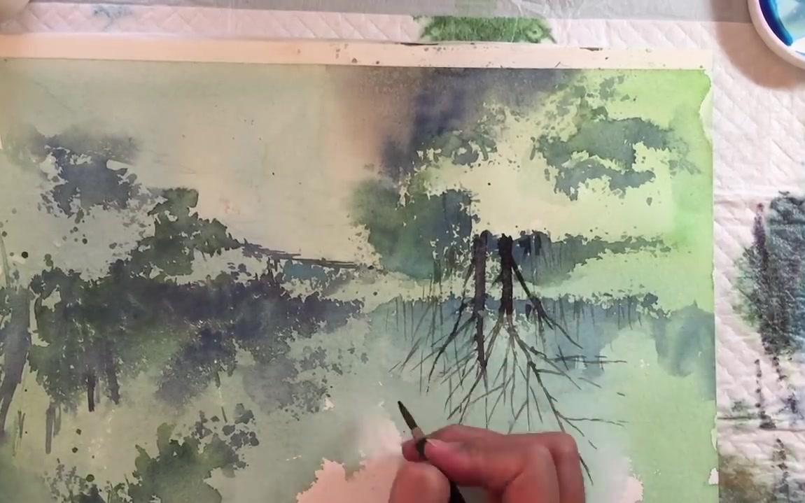 Youtube搬运水彩画家春崎幹太绘画过程木漏れ日kanta Harusaki Watercolor 哔哩哔哩 つロ干杯 Bilibili