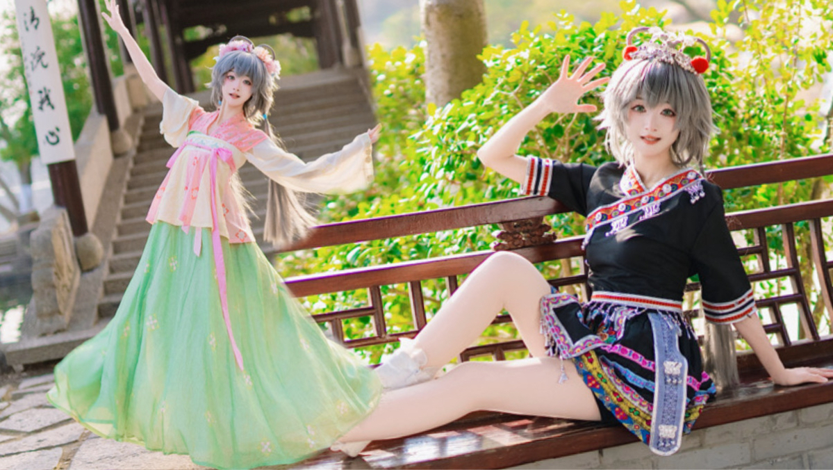 苗族银饰+簪花汉服！给洛天依上了双倍国风Buff！《乐鸣东方》