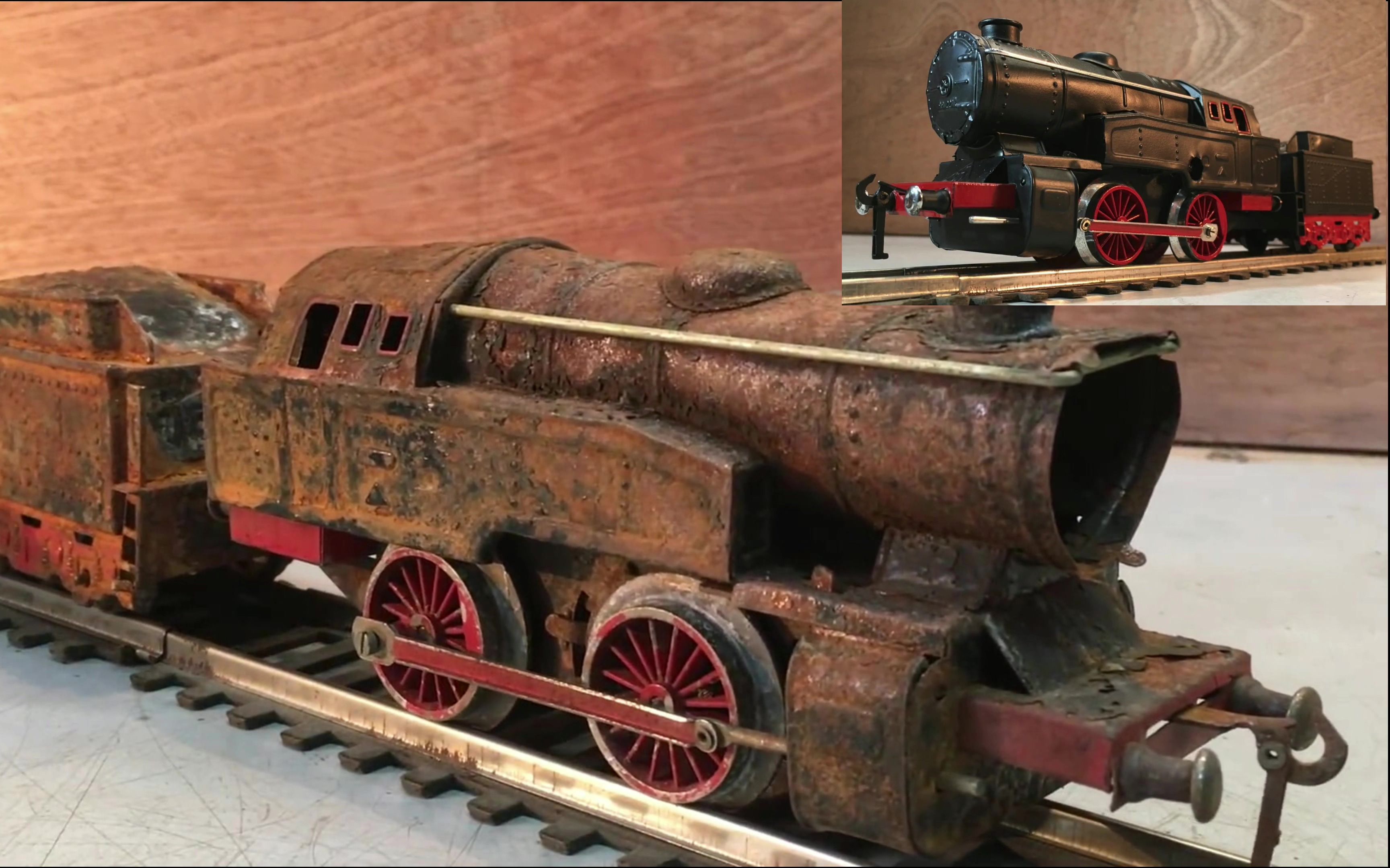 距今50多年的古董火车模型-完美修复