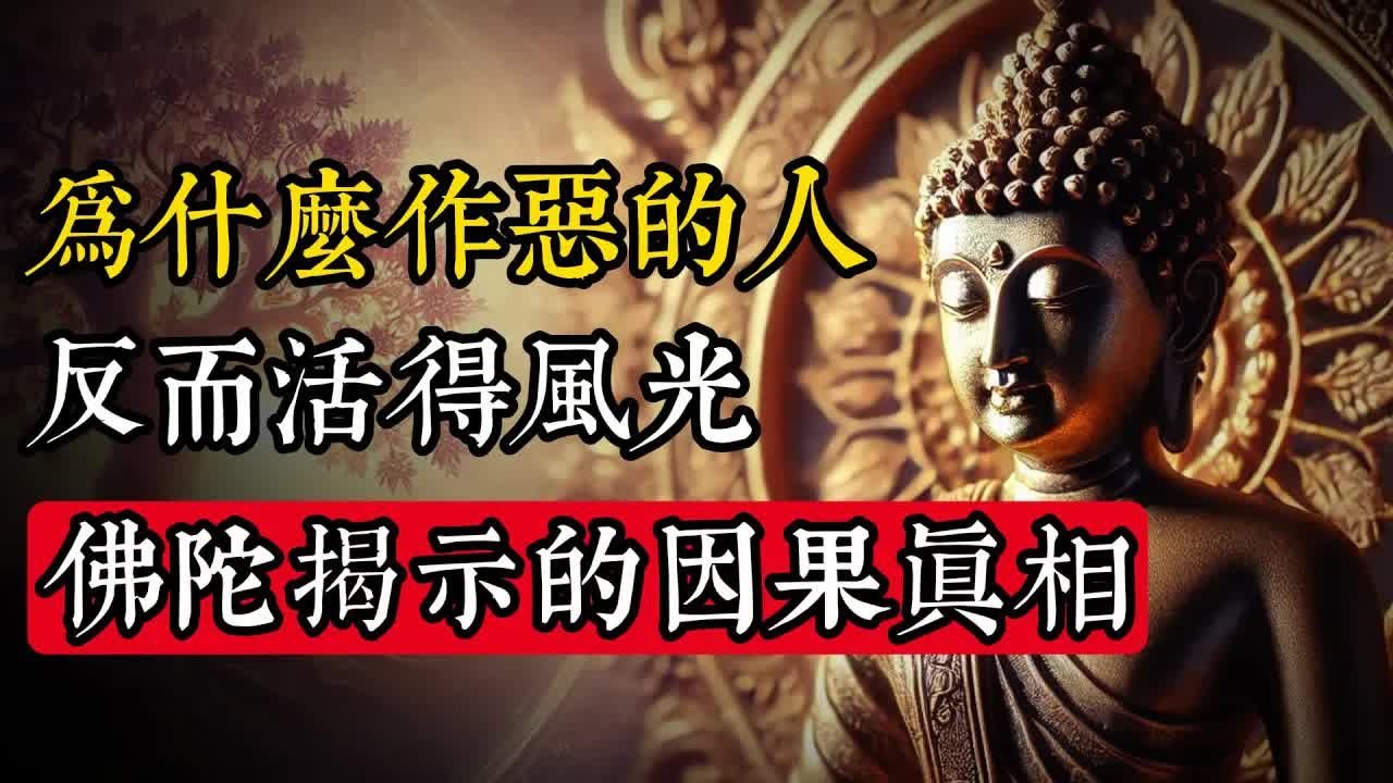 作惡多端的人反而活得風光？佛陀揭示的因果真相讓人震撼_佛教 _佛學知識_修心修行_禪悟人生 _金剛經_南無阿彌陀佛_