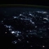 太空视角 中国西部夜晚城市灯光 从西藏到内蒙古