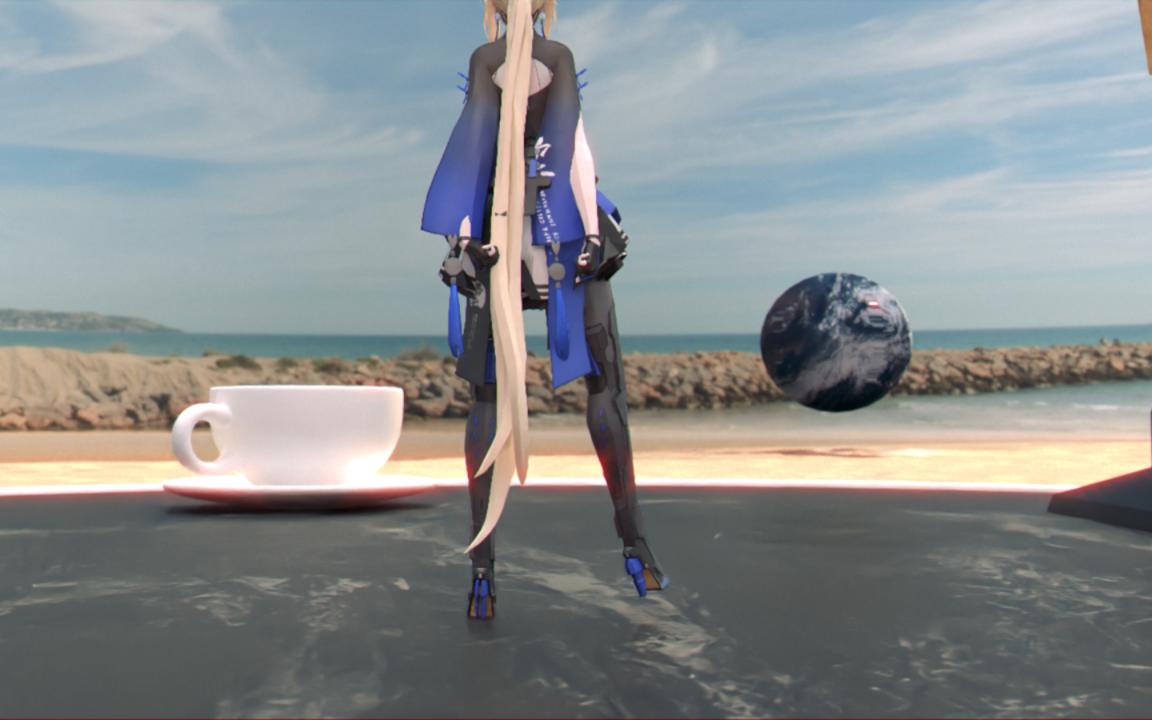 blender渲染【mmd 比安卡·真理 渲染测试2