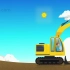 【英语启蒙动画儿歌】英语工程车儿歌_挖掘机之歌_Blippi_excavator_construction_vehicl