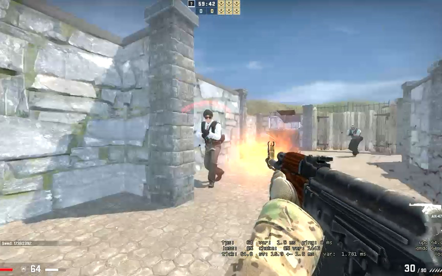 [csgo] 600 points of rookie chicken practice gun was tortured, 40 minutes finally passed a time